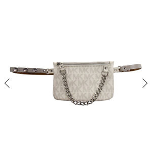 Michael Kors Belt Bag Wallet Logo Chain Zip Adjustable Size M